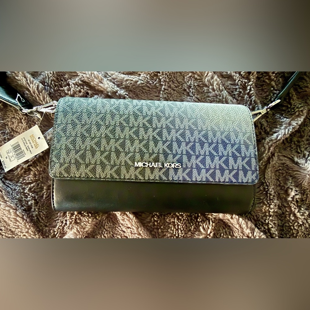 Michael Kors Jet Set Large Ombré Signature Logo Crossbody Bag/Wallet